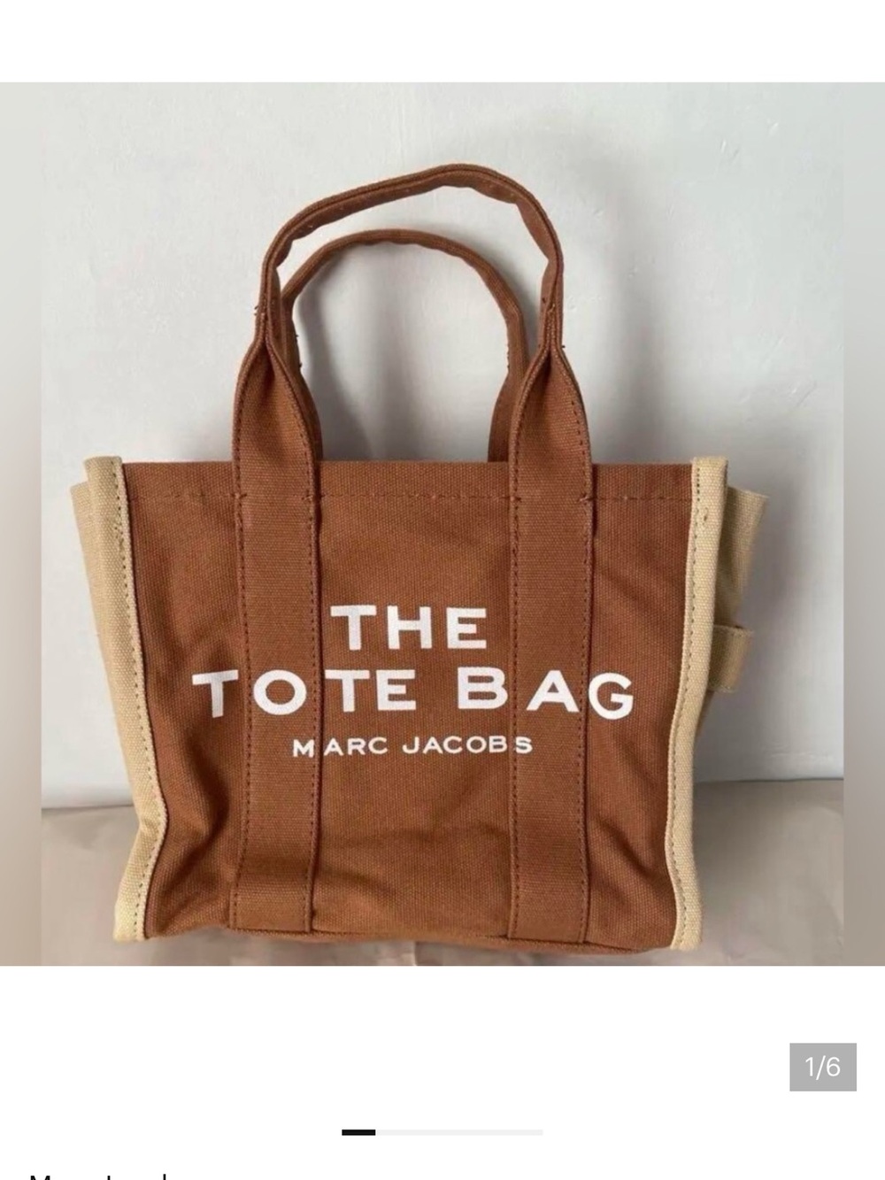 Marc Jacobs Brown Tote with Cream Trim